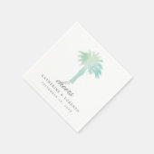 Serviette En Papier Aquarelle Serene Palm Tree | MARIAGE (Coin)