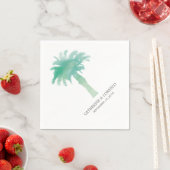 Serviette En Papier Aquarelle Serene Palm Tree | MARIAGE (En situation)