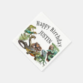 Serviette En Papier Aquarelle Serpent Reptile d'anniversaire (Coin)