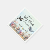 Serviette En Papier Aquarelle sous le Baby shower neutre (Coin)