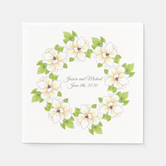 Serviette En Papier Aquarelle, stylo et couronne d'encre (Devant)