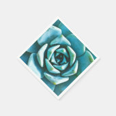 Serviette En Papier Aquarelle Succulente (Coin)