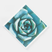 Serviette En Papier Aquarelle Succulente (Coin)