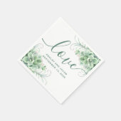 Serviette En Papier Aquarelle succulente. Mariage de cactus floraux (Coin)