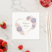 Serviette En Papier Aquarelle Succulents Mariage (En situation)