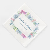 Serviette En Papier Aquarelle Succulents Mariage serviettes (Coin)