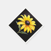 Serviette En Papier Aquarelle Suzanne jaune brillant (Coin)