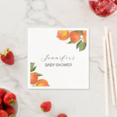 Serviette En Papier Aquarelle Tangerine Cocktail Napkin (En situation)
