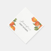 Serviette En Papier Aquarelle Tangerine Cocktail Napkin (Coin)