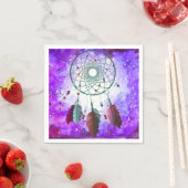 Serviette En Papier Aquarelle tendance Bohemian Dream Catcher & Nebula (En situation)