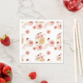 Serviette En Papier Aquarelle tendance Citrouille et fleurs | Automne (En situation)