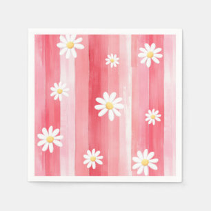 Serviette En Papier Aquarelle tendance Meadow Floral Baby shower