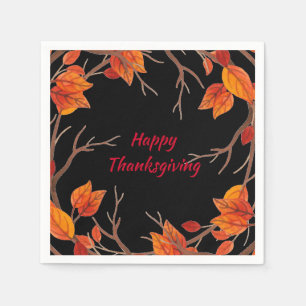 Serviette En Papier Aquarelle Thanksgiving Leviers