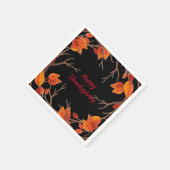 Serviette En Papier Aquarelle Thanksgiving Leviers (Coin)