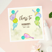 Serviette En Papier Aquarelle Thème Pickleball Fête d'anniversaire