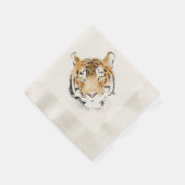 Serviette En Papier Aquarelle Tiger Head Animal Anniversaire (Coin)