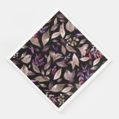 Serviette En Papier Aquarelle tombée feuille (Coin)