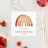 Serviette En Papier Aquarelle Tone Tone Boho Rainbow Baby shower (En situation)