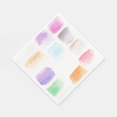 Serviette En Papier Aquarelle touche mains peintes serviettes à motifs (Coin)