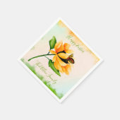 Serviette En Papier Aquarelle Tournesol et papier pâques d'abeille Nap (Coin)