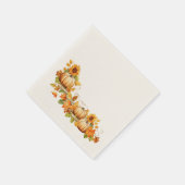 Serviette En Papier Aquarelle Tournesol et tarte (Coin)