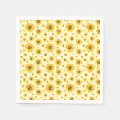 Serviette En Papier Aquarelle Tournesols motifs floraux (Devant)
