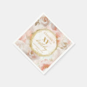 Serviette En Papier Aquarelle transparente 80 serviettes d'anniversair (Coin)