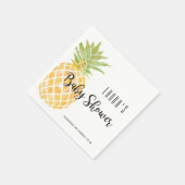 Serviette En Papier Aquarelle tropicale ananas | BABY SHOWER (Coin)