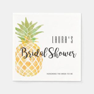 Serviette En Papier Aquarelle tropicale ananas   FÊTE DES MARIÉES