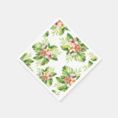 Serviette En Papier Aquarelle tropicale chic Floral (Coin)