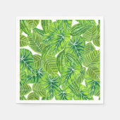 Serviette En Papier Aquarelle tropicale feuille design motif (Devant)
