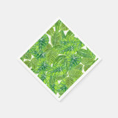Serviette En Papier Aquarelle tropicale feuille design motif (Coin)