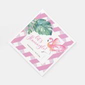 Serviette En Papier Aquarelle tropicale Flamant rose rose (Coin)