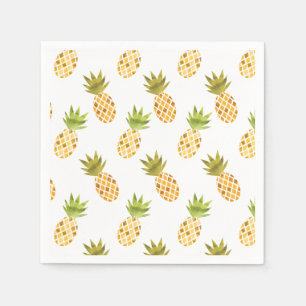 Serviette En Papier Aquarelle tropicale savoureuse Motif d'ananas