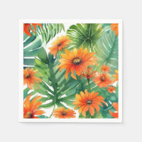 Aquarelle tropicale Tithonia