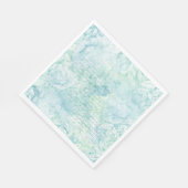 Serviette En Papier Aquarelle Turquoise Green Party (Coin)