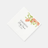 Serviette En Papier Aquarelle Un Baby shower Petit Poisson Doux (Coin)