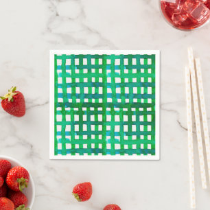 Serviette En Papier Aquarelle - vert