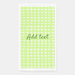 Serviette En Papier Aquarelle vert plaid ginham personnalisé ajouter t