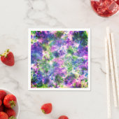 Serviette En Papier Aquarelle vert pourpre bleu Paint Splash Abstrait (En situation)