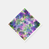 Serviette En Papier Aquarelle vert pourpre bleu Paint Splash Abstrait (Coin)