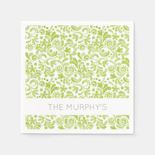 Serviette En Papier Aquarelle verte NOM DU Motif Lovely Spring Fun