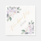 Serviette En Papier Aquarelle Vino Avant les Voeux Fleurs Réception de (Devant)