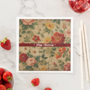 Serviette En Papier Aquarelle vintage Floral Collection populaire