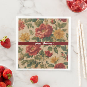 Serviette En Papier Aquarelle vintage Florale Collection moderne