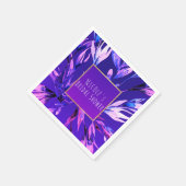 Serviette En Papier Aquarelle violet clair Glam botanique Élégant (Coin)