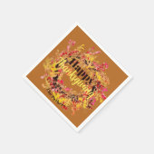 Serviette En Papier Aquarelle Vivive Les Feuilles D'Automne Wreath Tha (Coin)