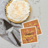 Serviette En Papier Aquarelle Vivive Les Feuilles D'Automne Wreath Tha