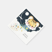 Serviette En Papier Aquarelle Whimsical Tiger Anniversaire (Coin)