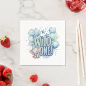 Serviette En Papier Aquarelle Wild One 1er anniversaire (En situation)